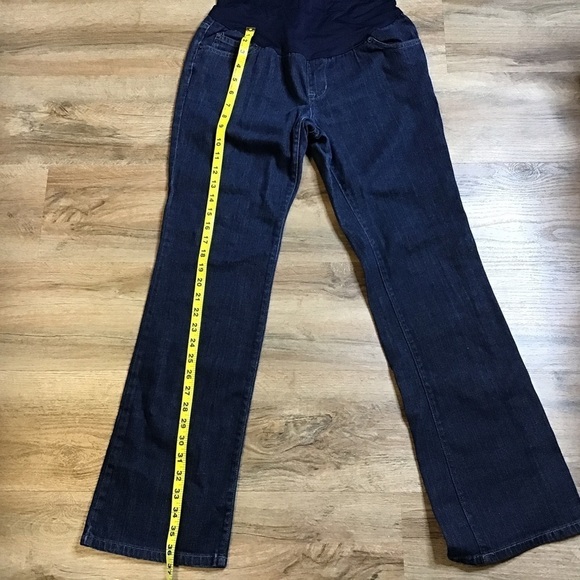 LIZ Lange Target Maternity Jeans Bootcut Full Panel Dark Blue Size 6 - Picture 13 of 14
